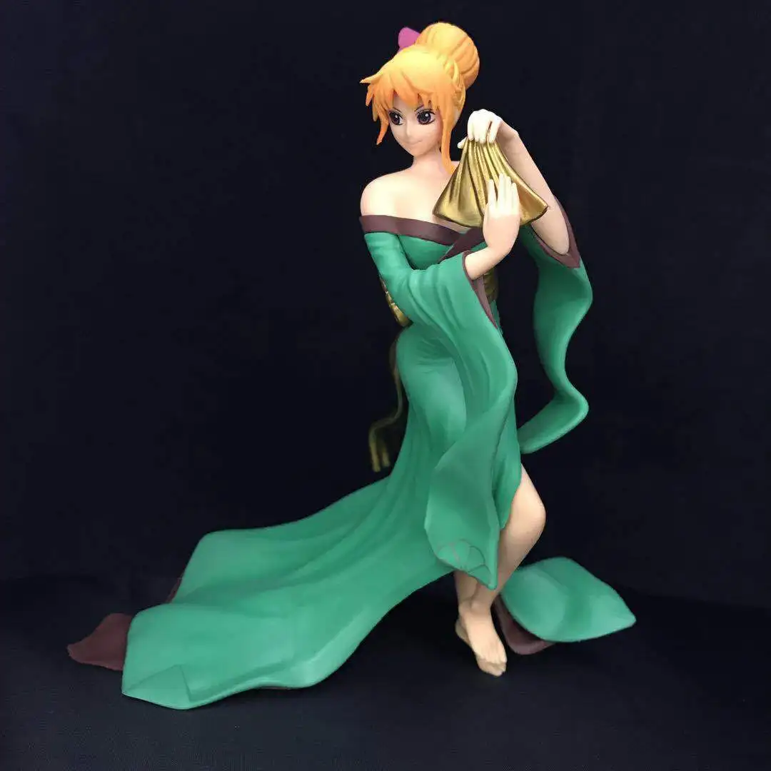 19CM Sexy Anime ONE PIECE Action Figure Creator Nami Kimono Ver Model PVC Brinquedos Collection Beautiful Dress Doll Green Pink | Игрушки и