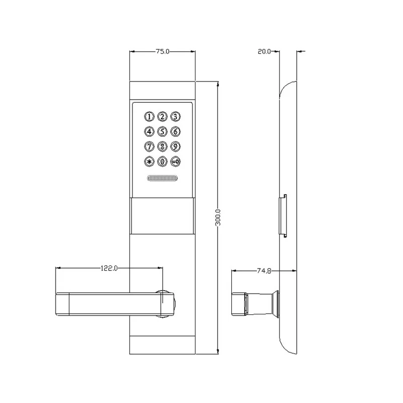 Smart Touch Screen Двери Кодовый замок Цифровой Клавиатуры Замок с Карты Механический