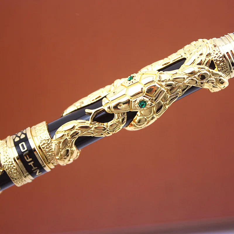 Jinhao высококачественная металлическая перьевая ручка со змеиным рисунком