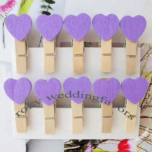 Бесплатная доставка 100 шт красочные мини деревянные зажимы для сердца фото