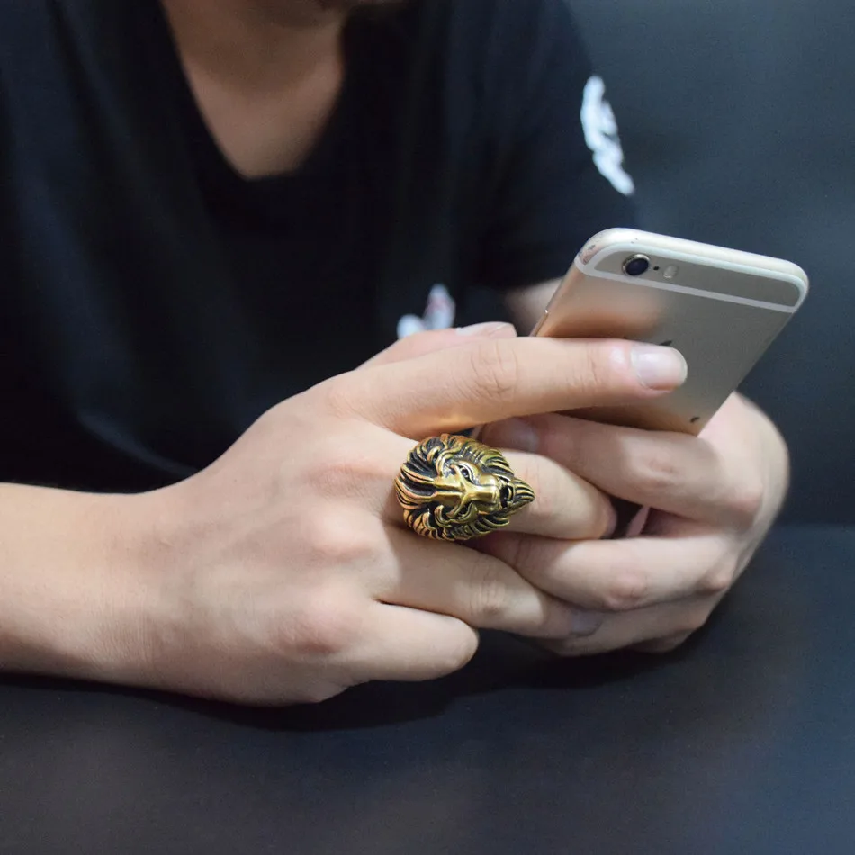 Кольцо UWIN мужское из нержавеющей стали винтажное Ювелирное Украшение в стиле хип