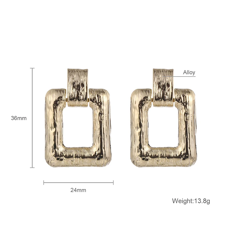 Big Geometric Drop Earring for Women Girls New Square Pendant Dangle Earrings Fashion Jewelry boucle d'oreille femme 2021 | Украшения и