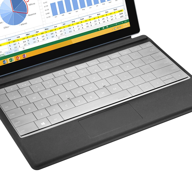 Ультратонкий прозрачный защитный чехол из ТПУ для ноутбука Microsoft Surface 3|keyboard cover