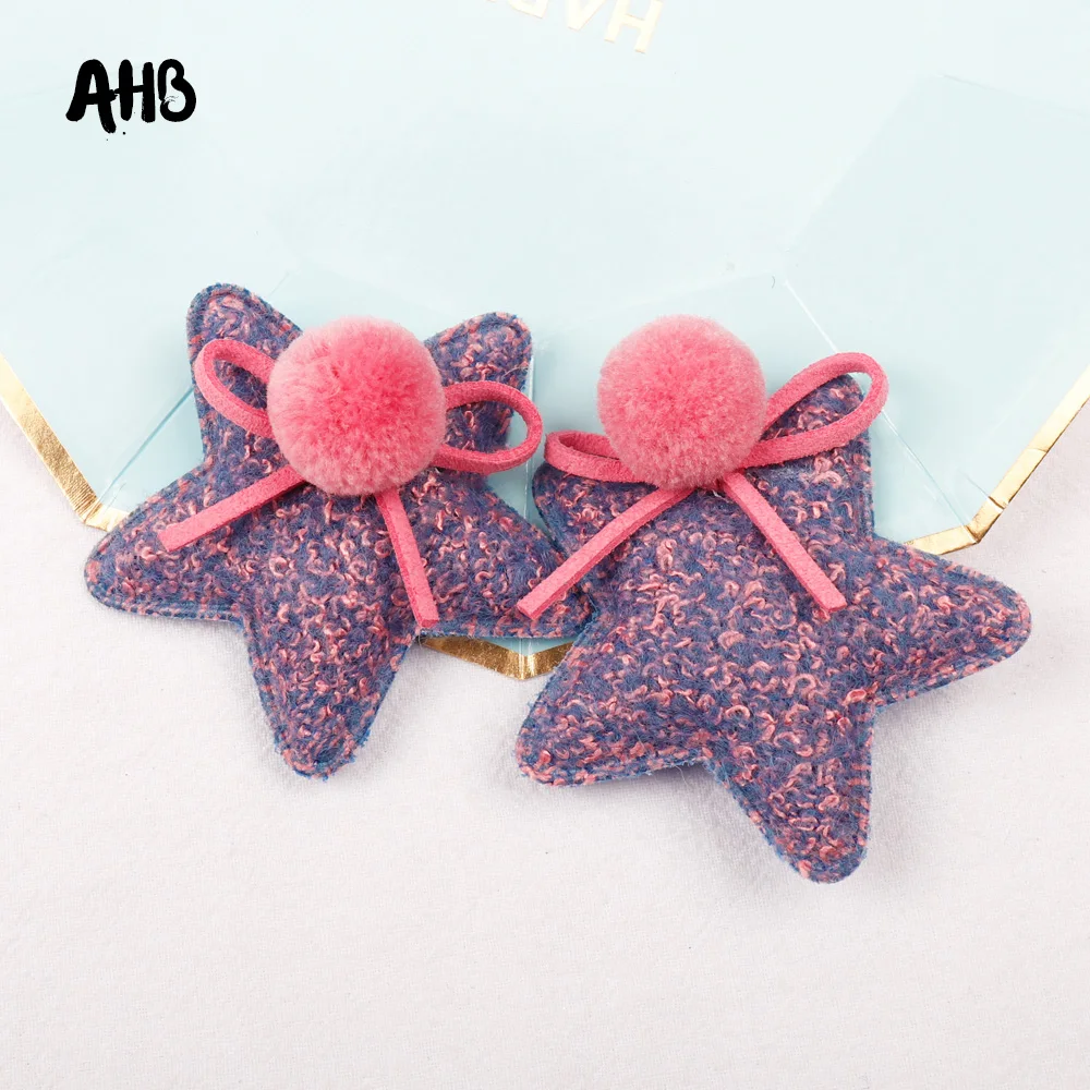 

AHB Star Appliques Cotton-filling Soft Padded Patches DIY Toy Cloth For Girl Hairclips Handmade Hairbow Holder Decor Appliques