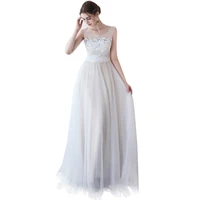 beauty emily cheap long lace white wedding dresses 2020 floor length vestido de novia bridal dresses wedding party gowns