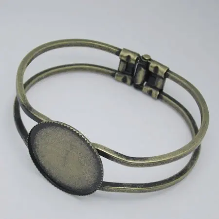 

Beadsnice Fashion Cuff Bracelet Setting 25mm Round Bezel Blanks Bracelet Findings DIY Bangles Bracelet gift for her ID12123