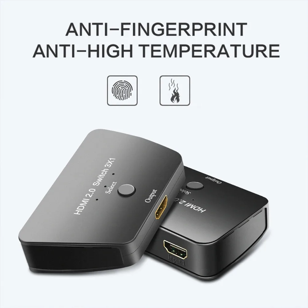 HDMI коммутатор 3X1 atolla 3 порта 2 0 переключатель 4K коробка высокого разрешения видео