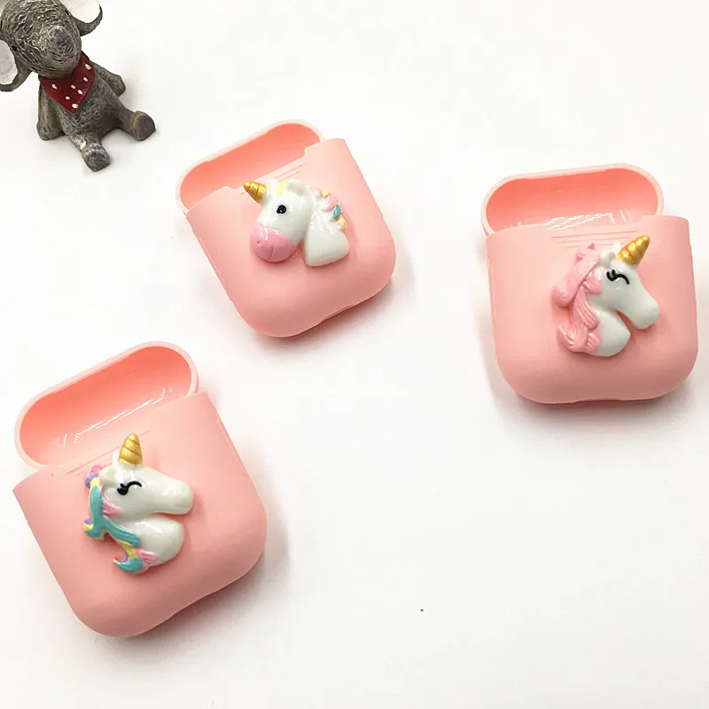 Силиконовый чехол для наушников с единорогом Apple Airpods противоударный AirPods ультра
