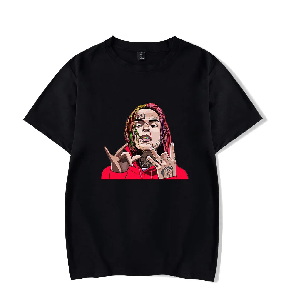 Футболка для мужчин и женщин 69 6ix9ine хип-хоп рэпер Tekashi69 футболки летние