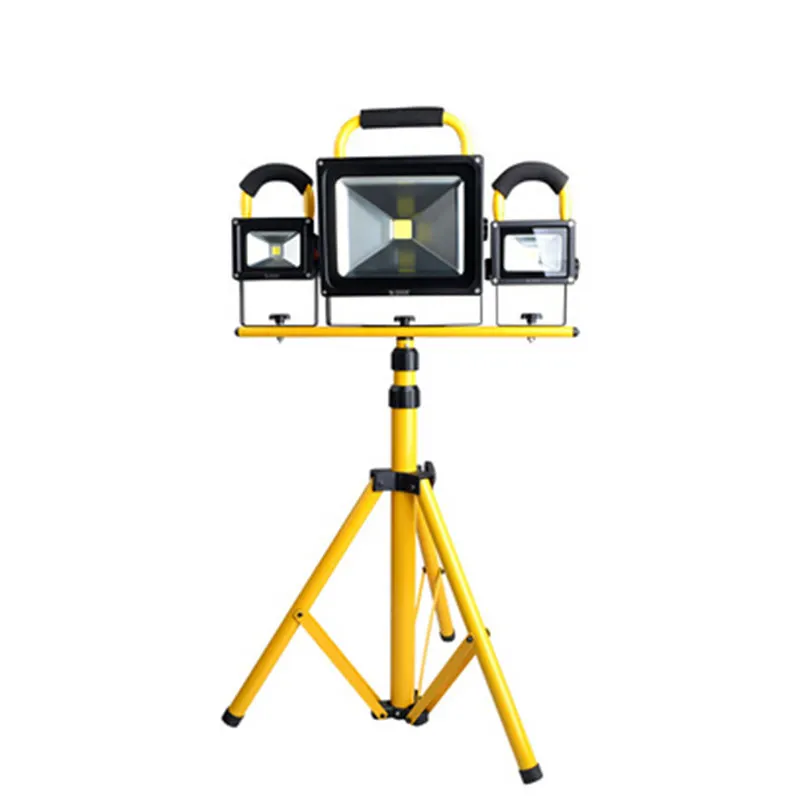 

FRLED Three Legged Telescopic Folding Light Stand Tripod Support Double Lamp Outdoor Led Work Holder For Flood Light Bracket