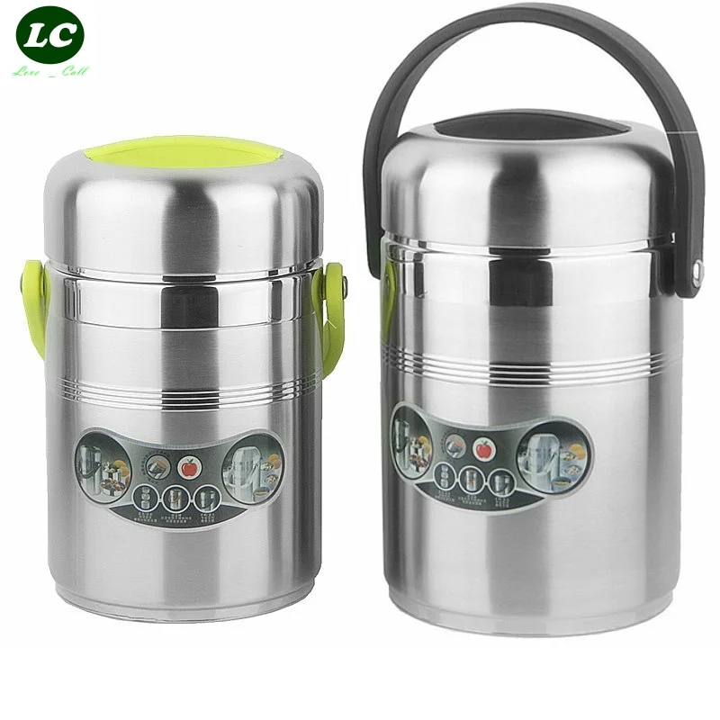Бесплатная доставка вакуумный ланч бокс 1 8/2 6 литров ss #304 термосберегающая