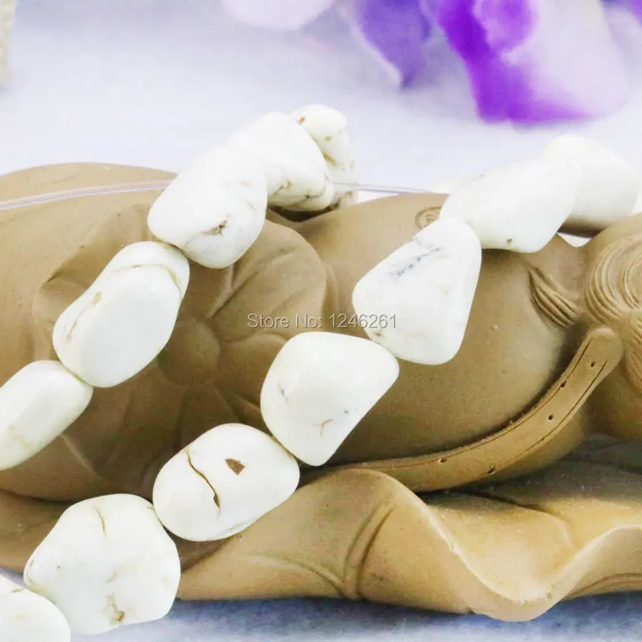 8-14 мм нерегулярные турецкие каменные бусины в белую полоску DIY Howlite запасные