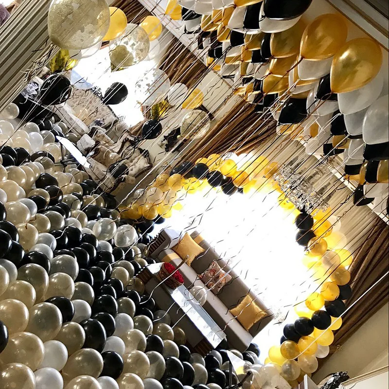 10 шт/лот 1.5г Золотой Черный Жемчужный Латексный Шар Надувной Свадебные Украшения Воздушный Шарик С Днем Рождения Партия Поставляет Шарики на.