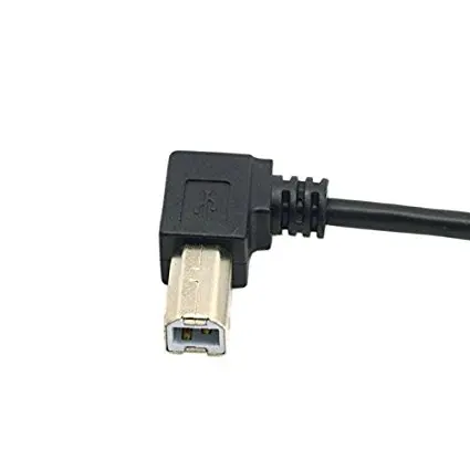 2 шт. правый и левый Угловой 90 градусов USB 0 A штекер на B кабель принтера 50