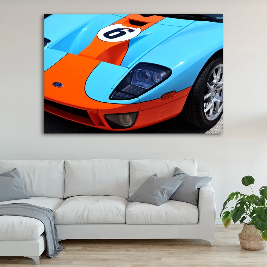 Спортивный автомобиль GT гоночного автомобиля классический Wall Art Изображение