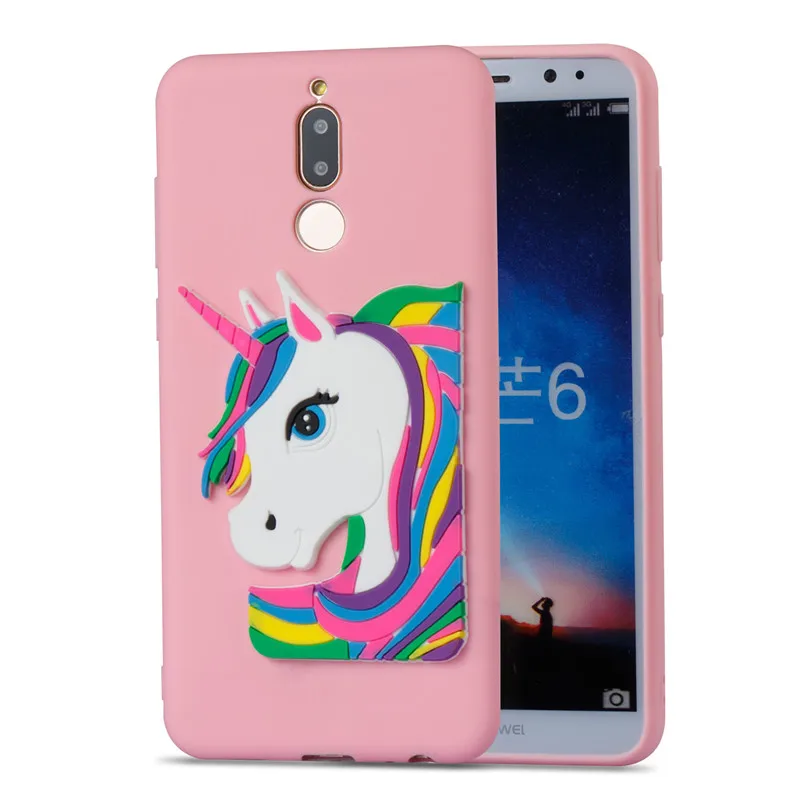 Чехол для телефона с единорогом Huawei Mate 10 Lite милый мультяшный Мягкий силиконовый