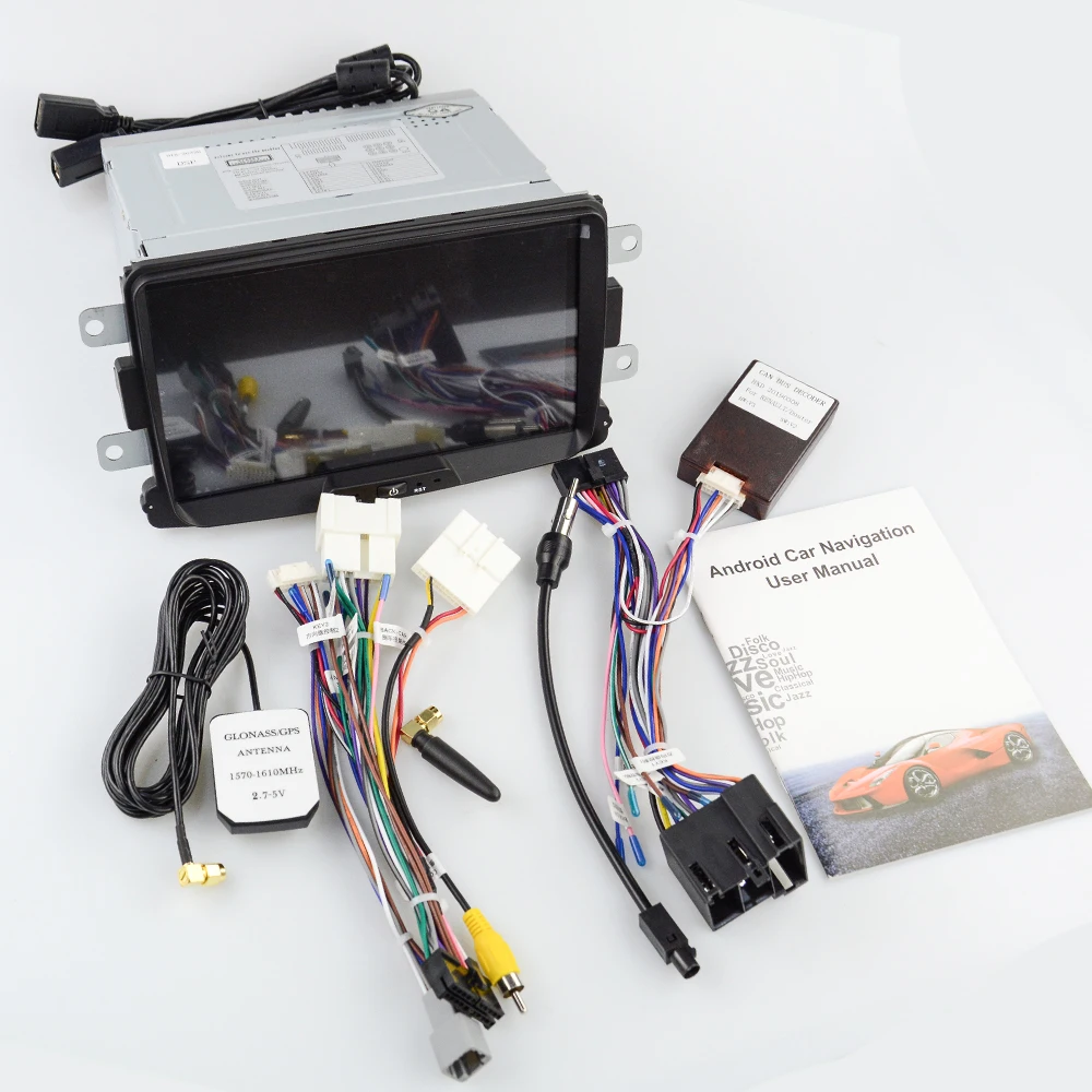 EKIY 8 &quotAndroid 1 автомобильный мультимедийный плеер GPS навигация для Lada Xray Renault Dacia Duster