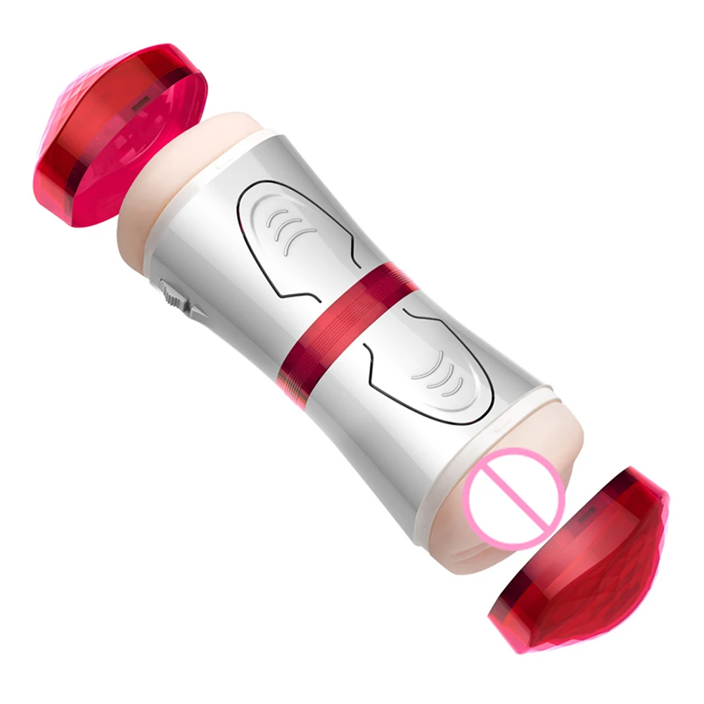 Взрослые мужчины 2 в 1 вибрирующий мастурбатор чашка сжимаемая Вагина