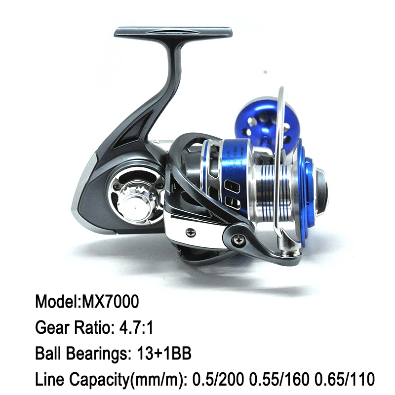 Рыболовные катушки алюминиевая катушка для спиннинга высокоскоростная G Ratio 4 7: 1 5
