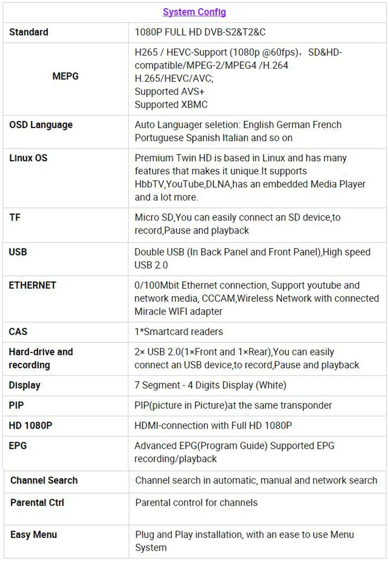 MEELO+ TURBO DVB-T2 DVB-C DVB-S2 Linux Satellite Receiver 7 Segment- 4 Digits Display Processor 1080P Full HD Receptor STB