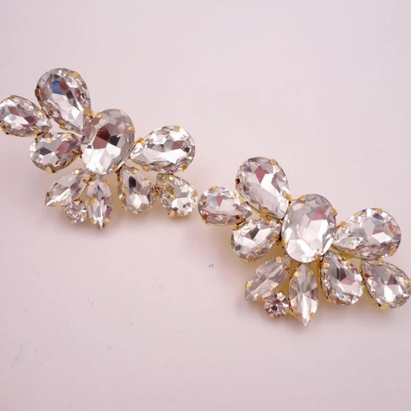 1 шт. размер как показано стекло * Смола горный хрусталь обувь цветок аппликация