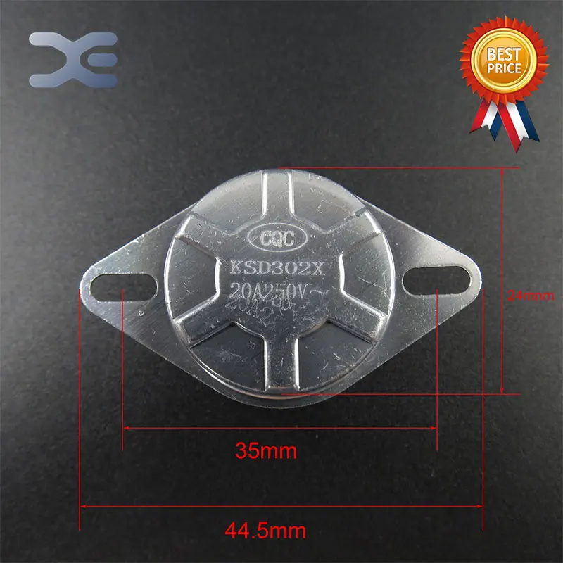 KSD302X 20A 250 в 92 по Цельсию 4 Pin термостат с регулируемой температурой в сборе термостат