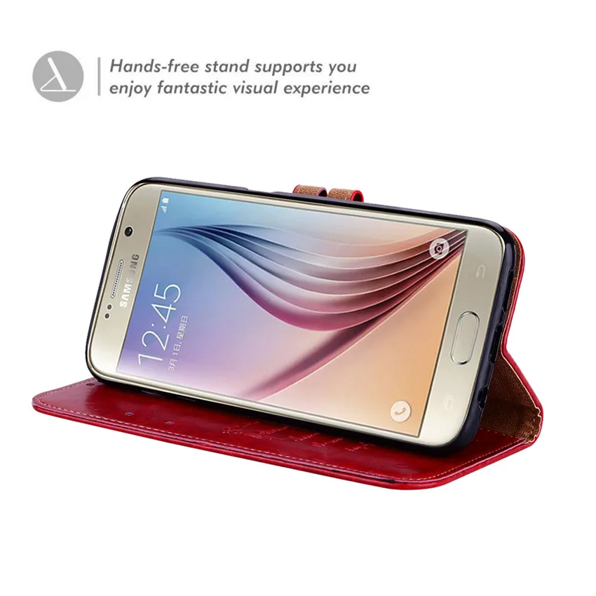 Для Samsung Galaxy S6 S7 EDGE кошелек Флип кожаный чехол для телефона SAMSUNG S 6 7 S6edge S7edge Coque