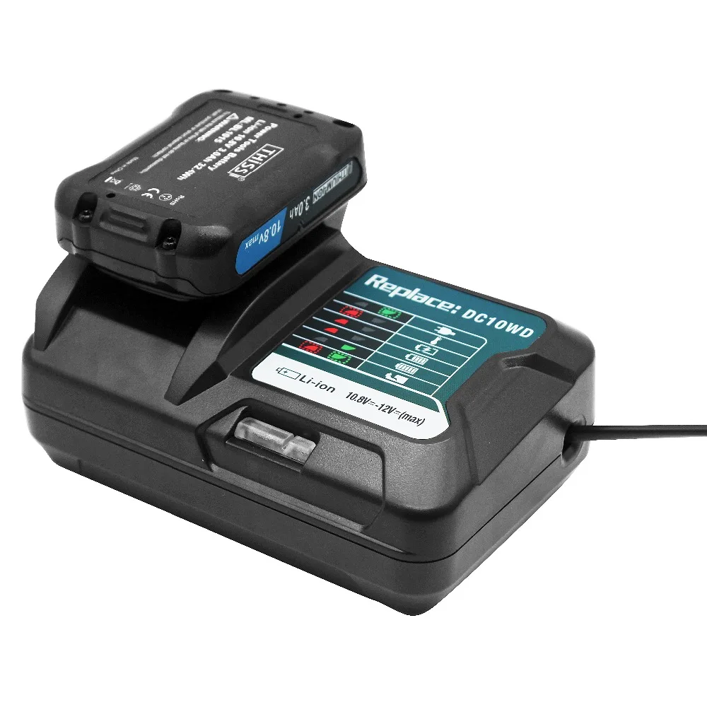 Быстрое зарядное устройство для литиевых батарей Makita 10 8 В 12 DC10WD BL1015 DC10SB DC10WC 100 240