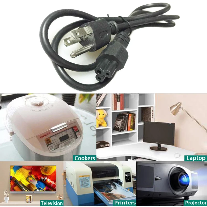 2017 3 зубец США штекер ноутбук ПК сетевой шнур адаптера кабель для samsung asus hp sony dell