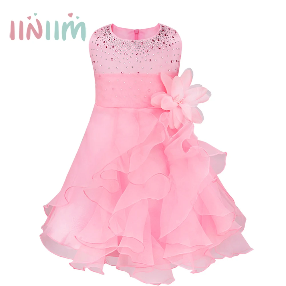 

iiniim Baby Girls Summer Dress Sequins Tutu Birthday Party Dress Baby Girls Bowknot Tutu Dress Infantil Baby Weeding Clothing