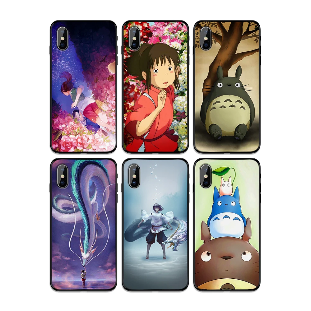 Унесенная спиралью Милая Тоторо мягкая термополиуретановая крышка-чехол для Apple