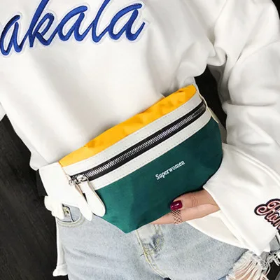 Женская сумка на пояс, новинка, Брезентовая, для отдыха, с панелями, поясная сумка для девочек, с буквенным принтом, сумка на пояс, модная, на грудь, через плечо