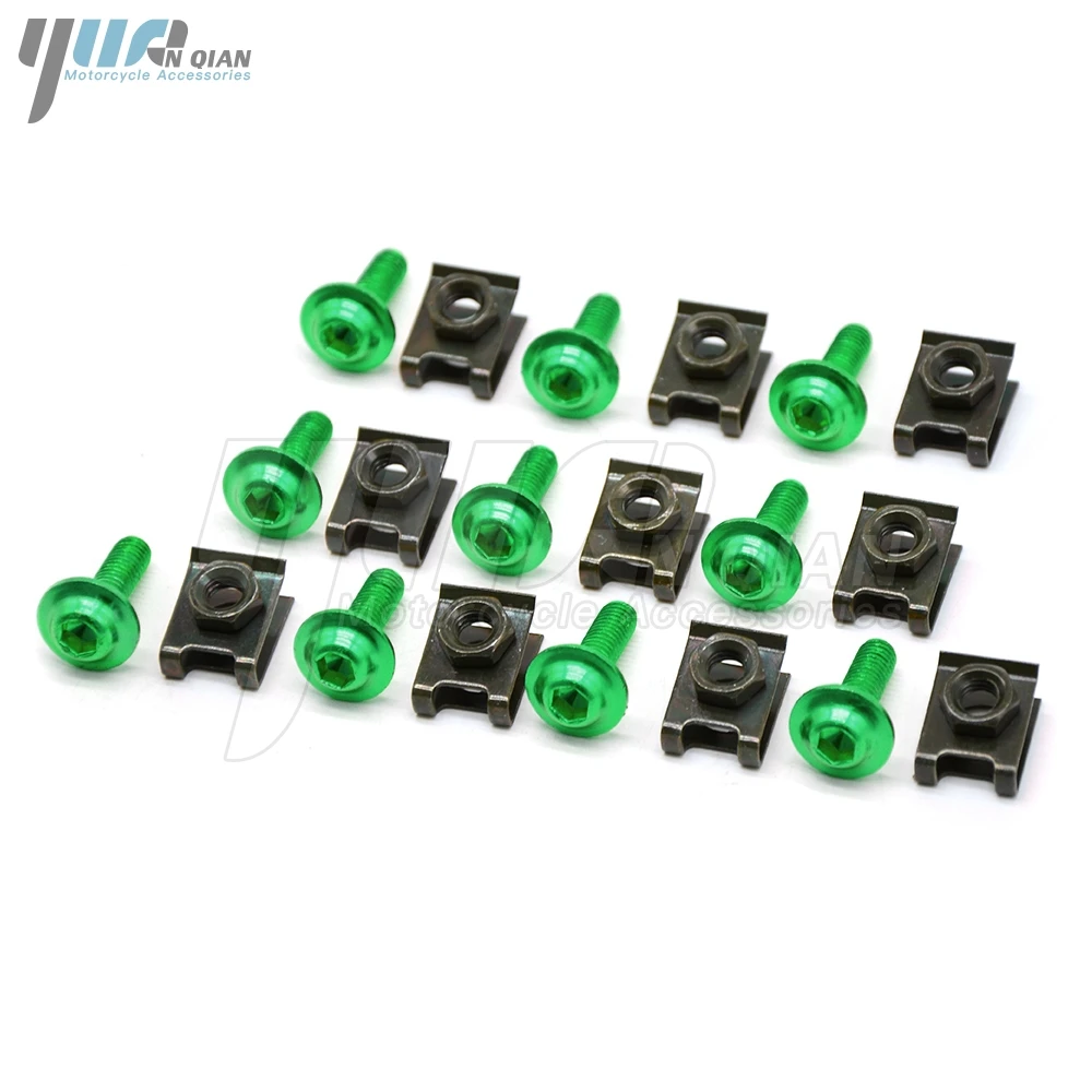 10 pieces 6mm motorcycle fairing body screws for suzuki rm 125 v-strom dl650 drz400 bandit 600 mv agusta f4 rr | Автомобили и
