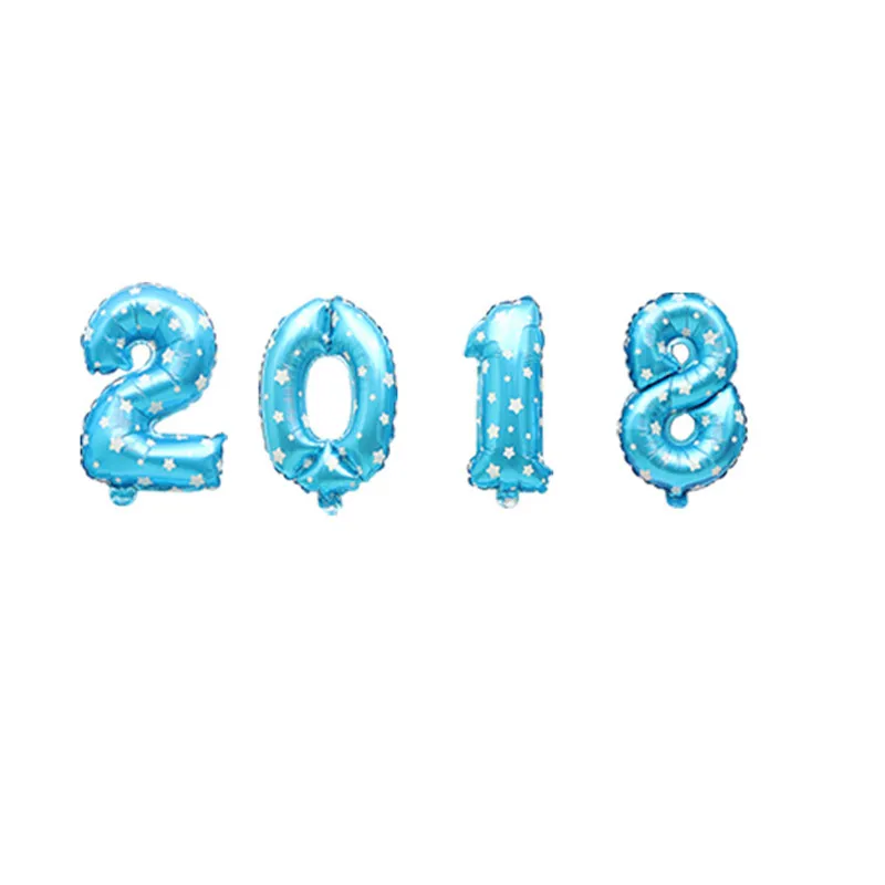 4 шт./лот 2018 Золотой Серебряный размытый розовый 16 дюймовый воздушный шар из
