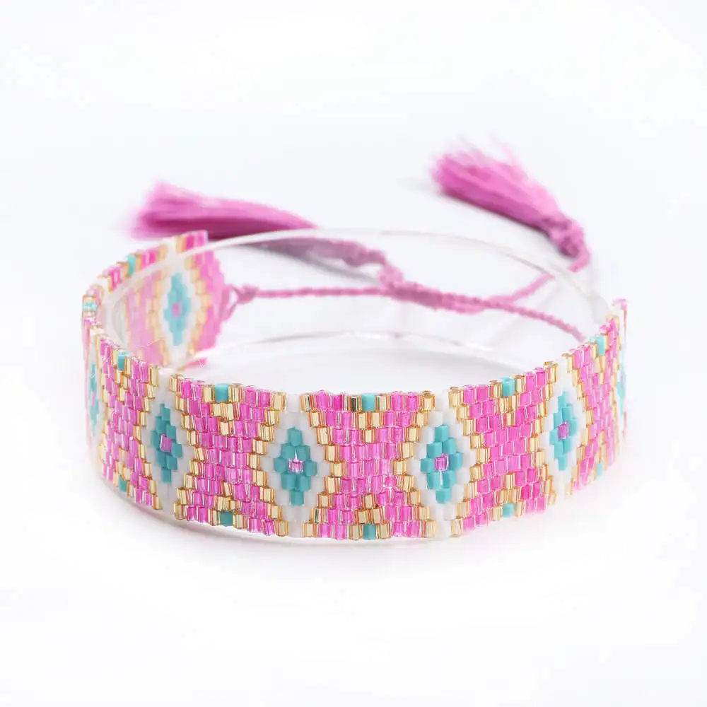 Go2hobo MIYUKI браслет Ювелирные наборы женские розовые браслеты Boho Delica бусы ожерелье Браслеты Богемия свадебный подарок