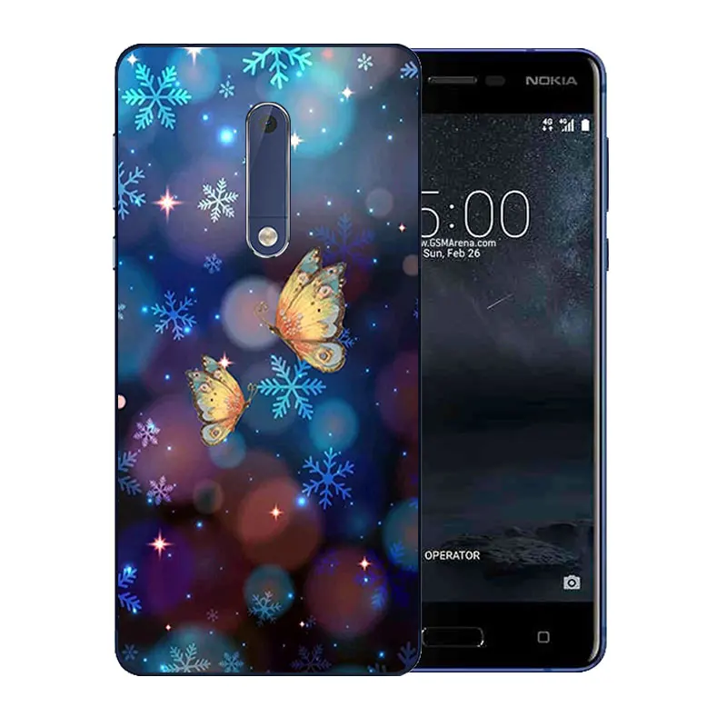 Для Nokia 5 задняя крышка чехол для 2 дюймов мягкий силиконовый вулканический узор