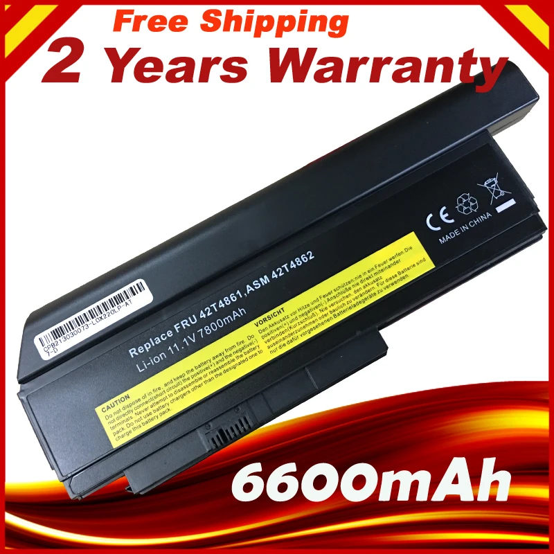 Аккумулятор для ноутбука LENOVO ThinkPad X220 X220i 42T4901 42T4940 42T4942 ASM 42T4862 FRU 42T4861 6600