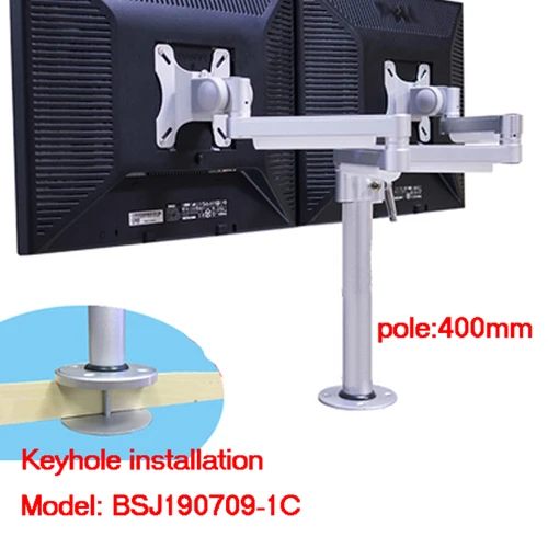 Fixture install 2 планшетный ПК стенд двойной ЖК-дисплей кронштейн двойная подставка для экрана держатель - Цвет: Fixture install