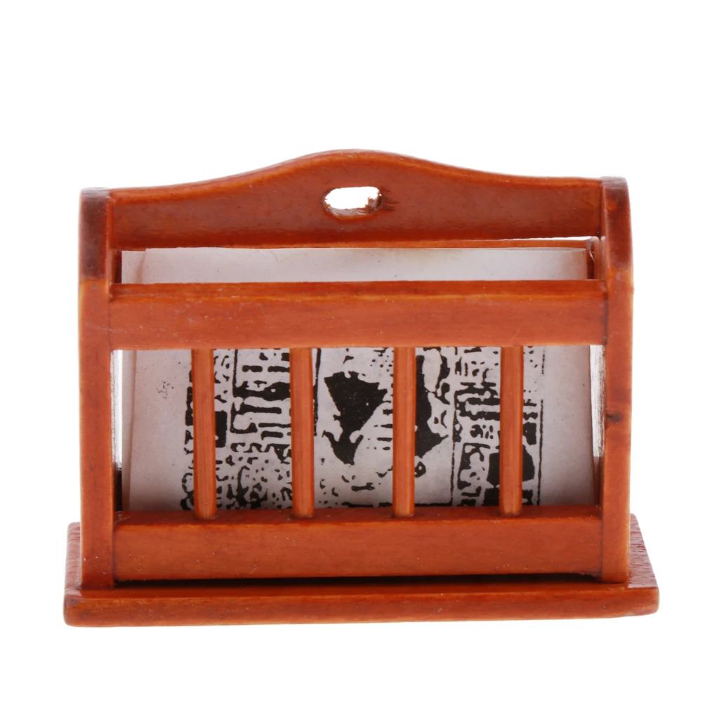 

1:12 Miniature Magazine Rack Dollhouse Office Furniture Accessories
