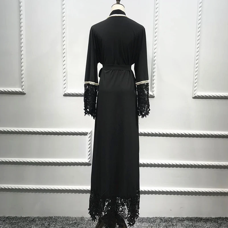 Buytiz ОАЭ платье Дубая сетчатый кардиган черный длинный Jupe Femme мусульманских