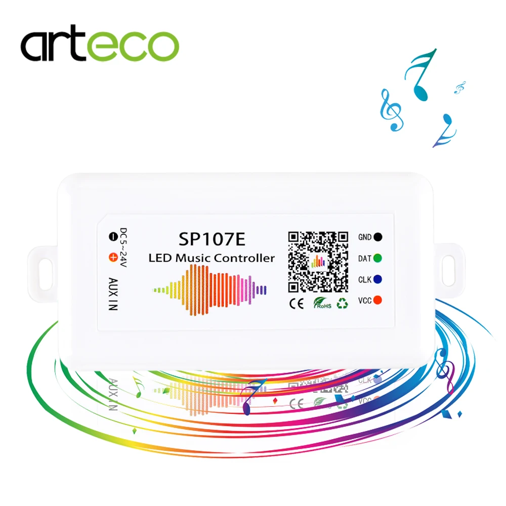 SP107E SPI WIFI Bluetooth Pixel IC контроллер с помощью приложения для смартфона WS2812B WS2813 SK9822 SK6812
