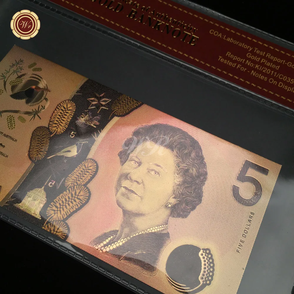 WR 2016 новинка AUD Золотая Note цветная австралийская металлическая фольга для