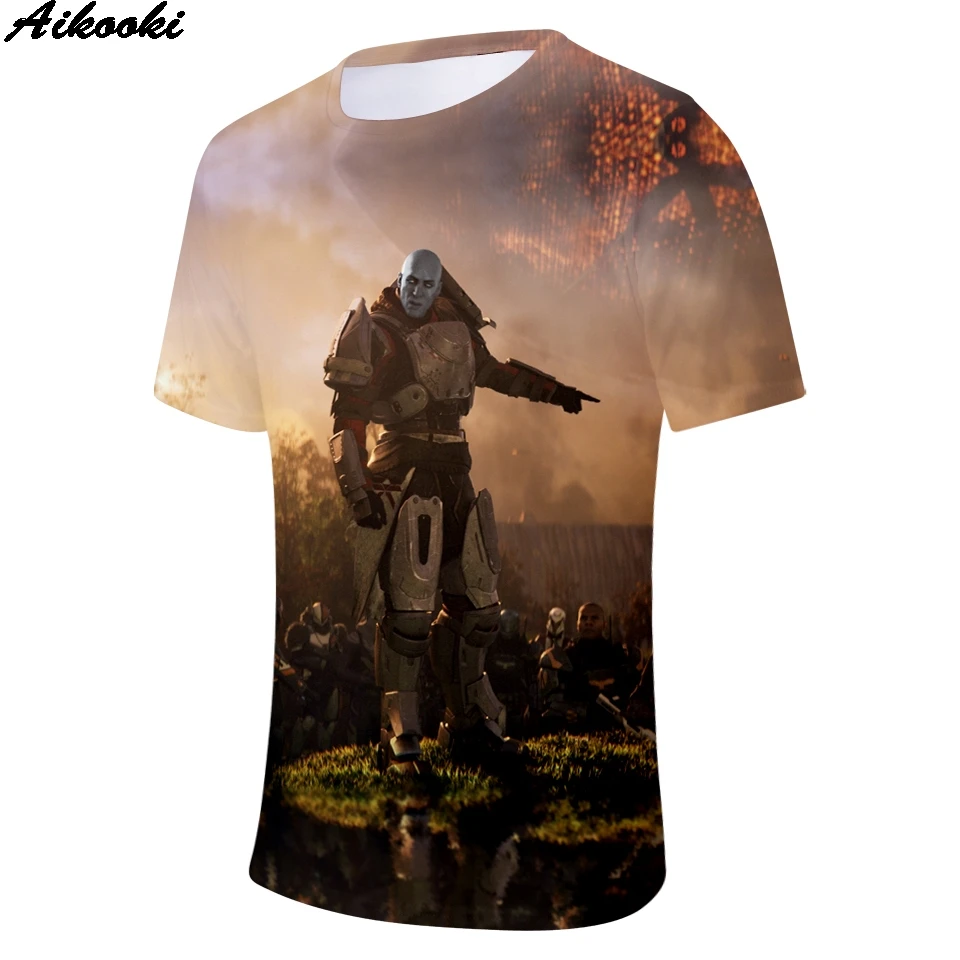 Aikooki 3D принт destiny 2 футболки Для мужчин Для женщин Harajuku футболки destiny 3D летние футболки футболка для маленьких мальчиков короткий рукав Модные пальто