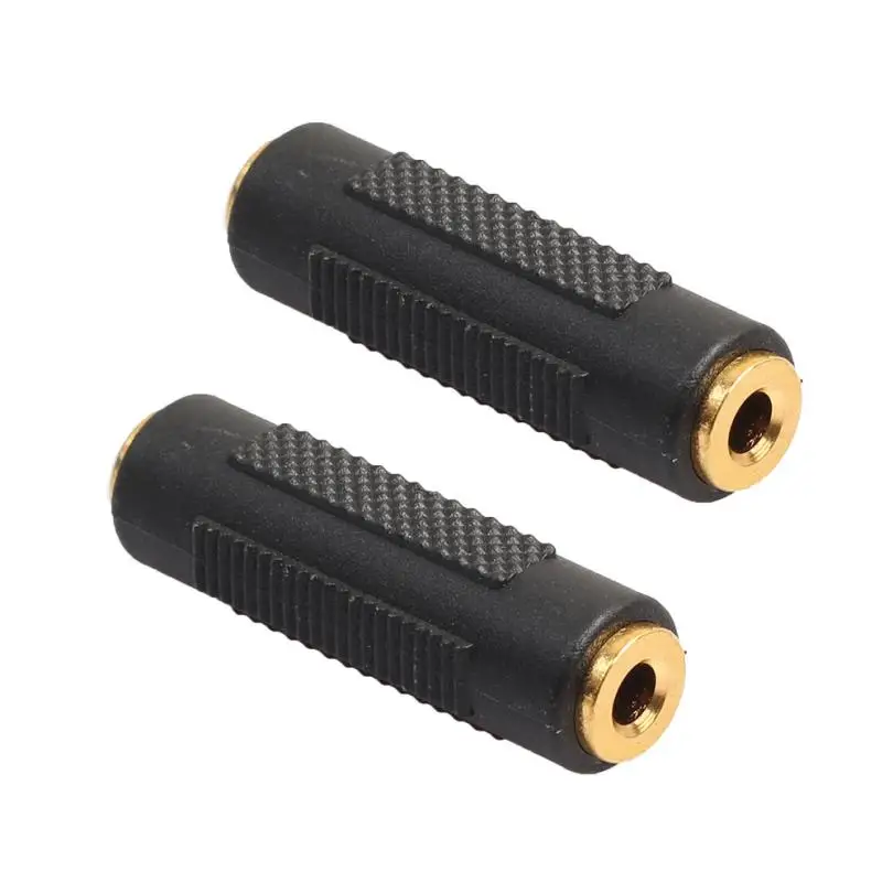 HL 2017 5 Pcs 3.5mm Stereo Audio Gold Plated Female To Jack Coupler Adapter Black oct17 |