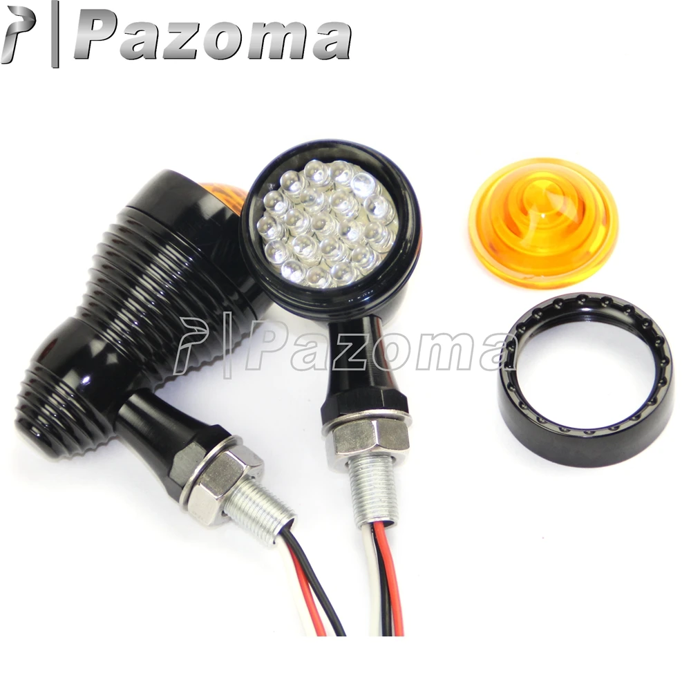 Запчасти для мотоцикла черный Янтарный светодиодный указатель поворота