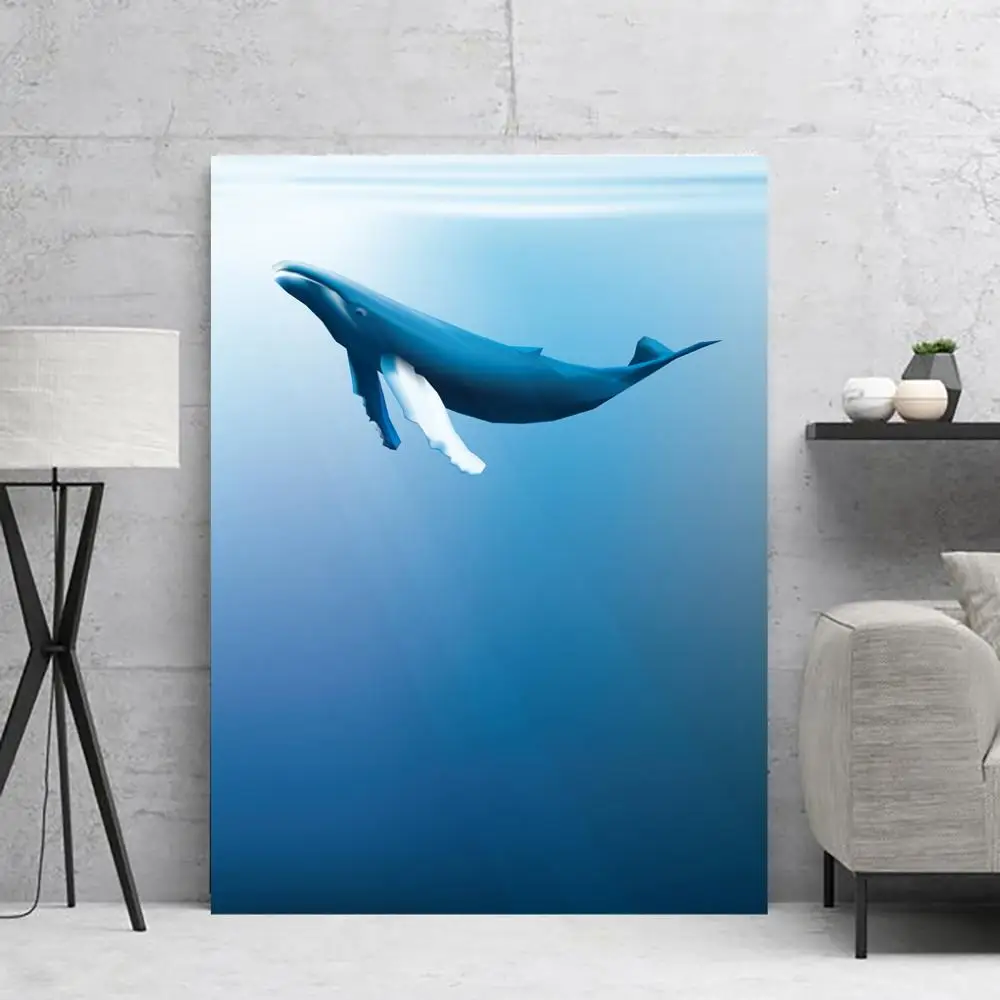 Холст Искусство Дельфин морской пейзаж картина настенные плакаты принты