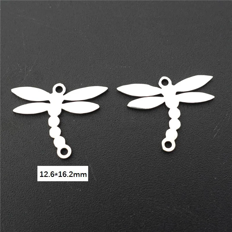 mini dragonfly Соединители из нержавеющей стали животные лошадь Бэтмен кошка Фламинго Дельфин Ящерица Собака Лебедь Подвески Diy Изготовление, поиск ювелирных изделий 5 шт./лот - Цвет: mini dragonfly