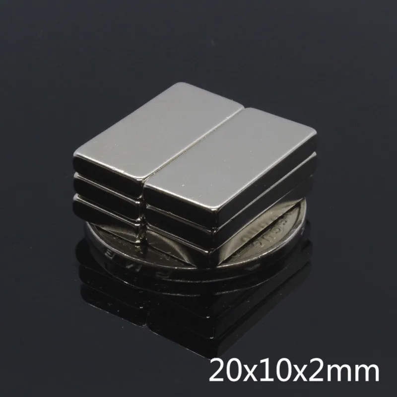 20 шт. Высокое качество 20x10x2 мм супер сильный Нео неодимовый магнит 20x10x2, NdFeB магнит 20*10*2 мм, тонкий диск