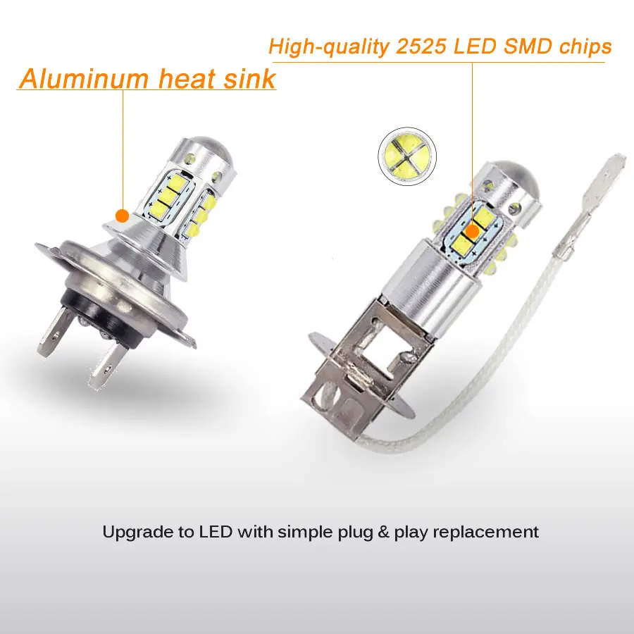 1 шт. Автомобильные светодиодные лампы H1 H3 H7 16 SMD 2525 | Автомобили и мотоциклы