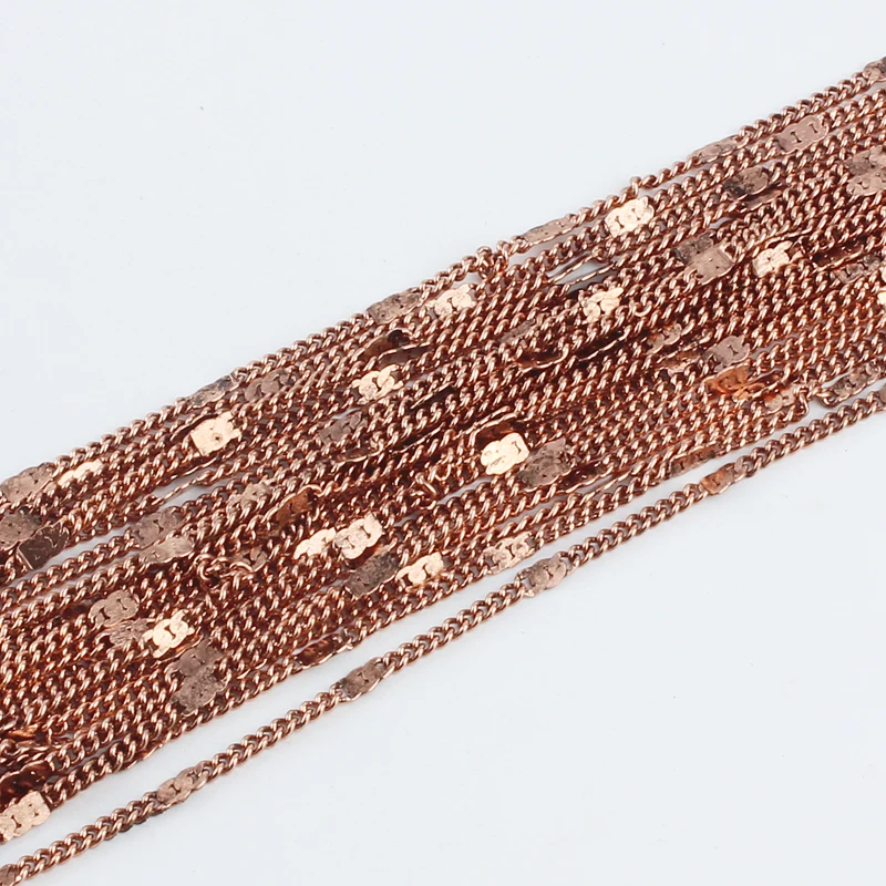 Ювелирные изделия 1 5 мм цепочка с листьями ожерелье браслет звенья медные